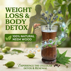 Neem Wooden Glass — Natural Weight Loss & Body Detox