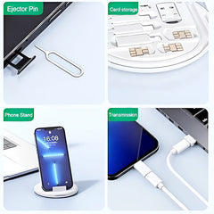 60W Multifunctional Fast Charging Data Cable Set – Portable 5-in-1 Charging Solution