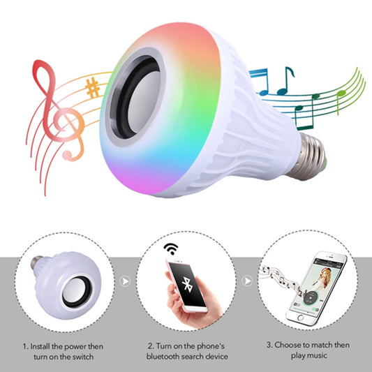 RGB Light Bulb With Bluetooth Speaker