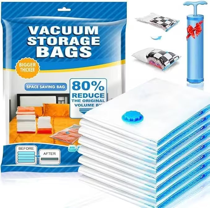 Vacuum Storage Bags with Hand Pump