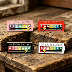 My Social Battery | Aesthetic Mood Brooches