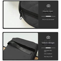 Car Armrest Cushion with Built-In Cup Holder & Tissue Box